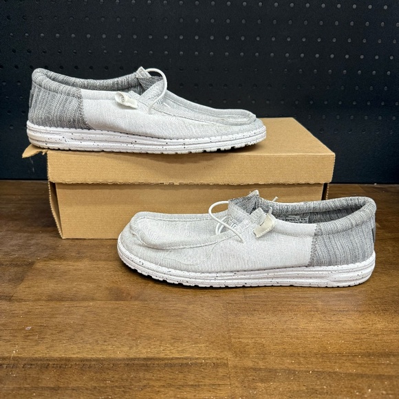 Used W/O Box! Men's Hey Dude Wally Funk Slip On Sneakers Powder Grey Size 12 - Picture 1 of 5